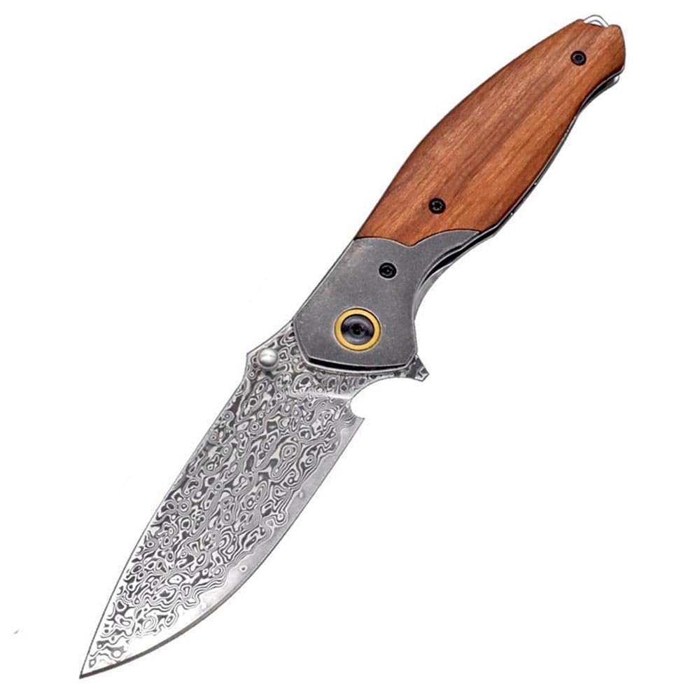 Klappmesser Damaszener geschmiedet taschenmesser Dalbergia Aus Damaststahl Scharfe, Damaskus Geschmiedet Stahl klinge Messer, EDC Messer Outdoor, Damast messer neck knife, klein einhandmesser survival