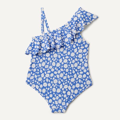 Image of Amazon Essentials Girls and Toddlers' Asymmetric Frill One-Piece Swimsuit