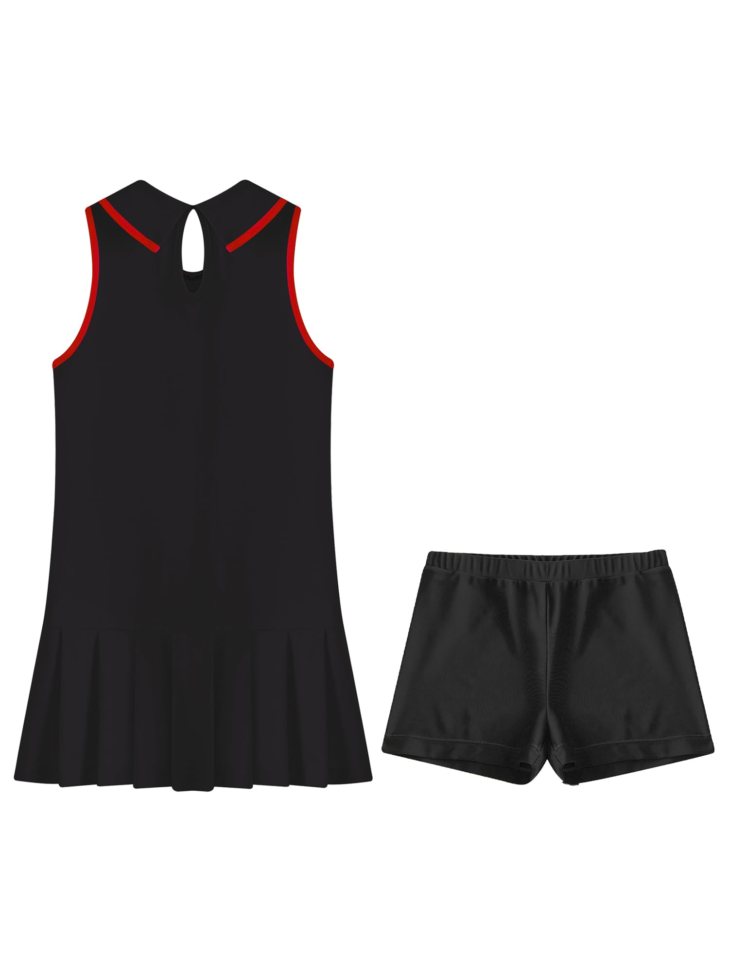 Vestido de tenis para niña, sin mangas, para niños, ropa deportiva de baile, ropa deportiva de verano, bádminton, correr, entrenamiento, ropa de entrenamiento