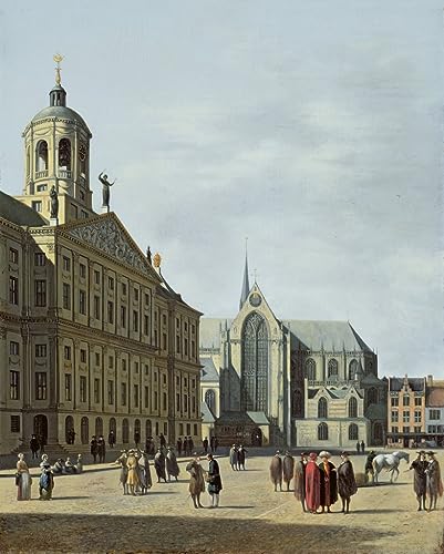 Affiches et gravures Amsterdam vue du Stadhuis poster toile Gerrit Adriaensz Berckheyde 60x90
