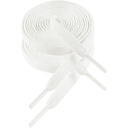VSUDO 2 Pair Shoe Laces for Sneakers, Shoelaces for Sneakers, Shoe Strings | 8mm Flat Men Women Replacement Shoe Strings, Durable Polyester Athletic Shoelaces, Stay Tied, Running Walking Gym Shoestrings