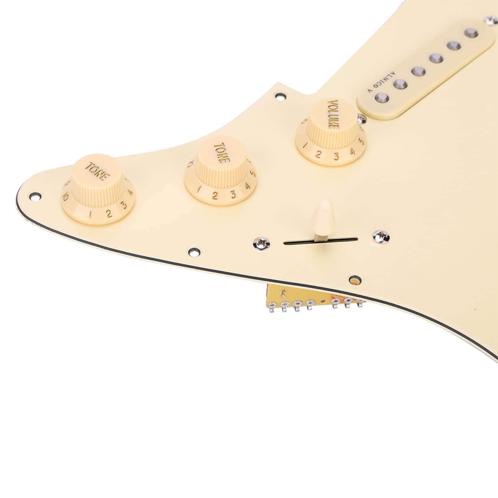 Dilwe Pickguard załadowany do gitary, załadowany pickguard z magnesem Alnico V, wstępnie okablowane przetworniki SSS do gitary elektrycznej