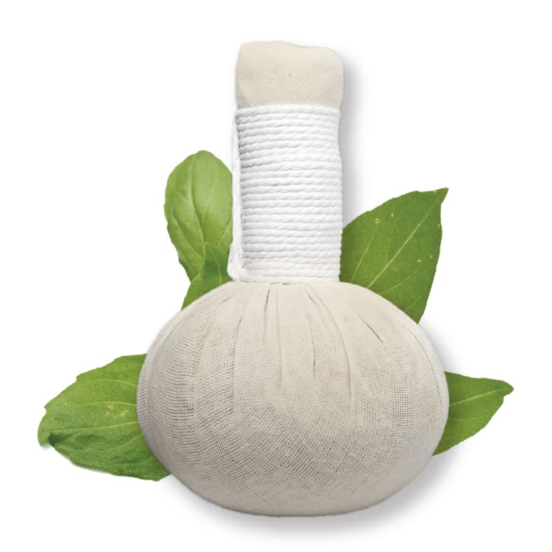 MORWEN HERBAL MASSAGE POTLI, Authentic Ayurveda, Herbal Compress Ball, Khizi, Thai Massage Potli, Aromatherapy Massage for Home & Professional Use