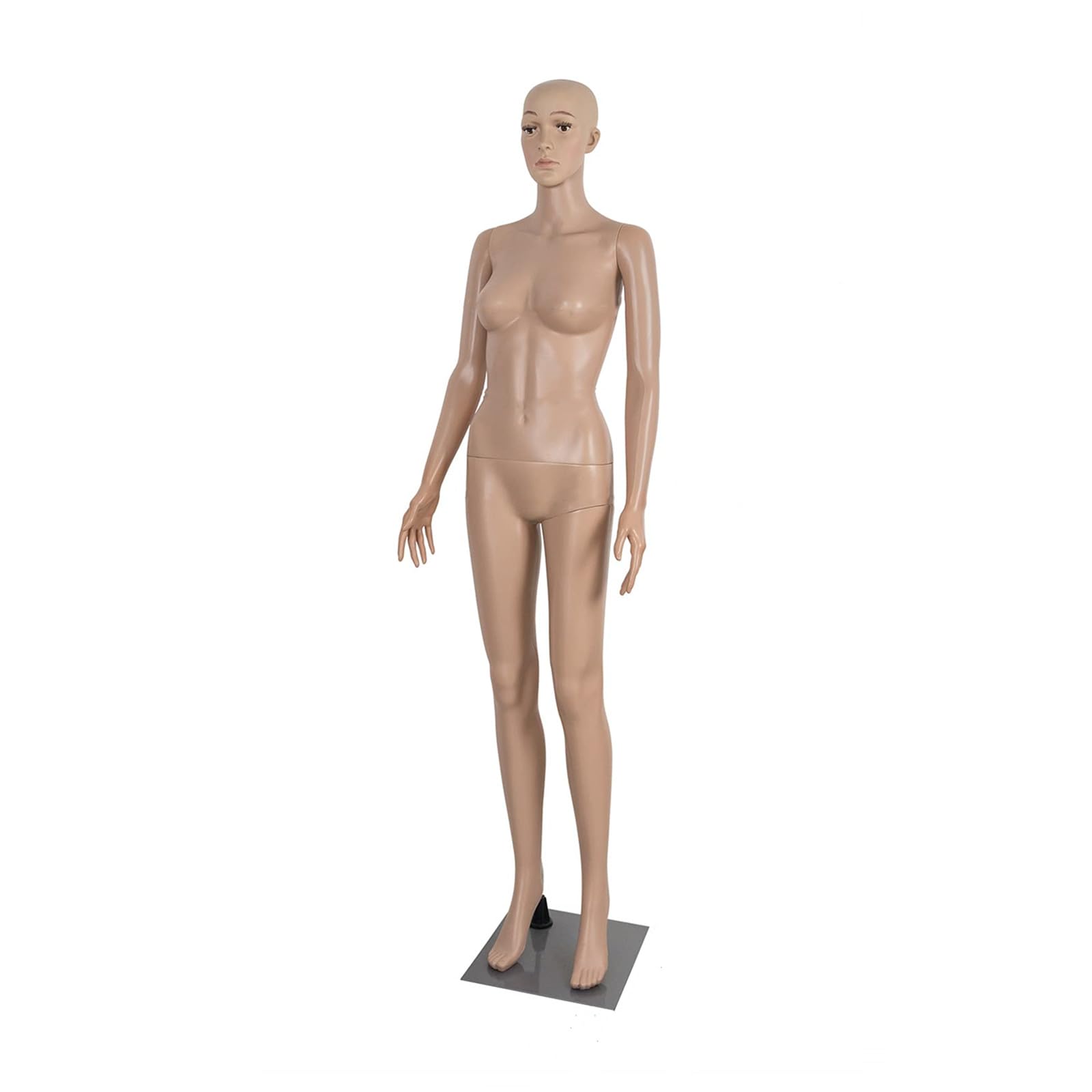 Female Mannequin Full Body Dress Form Mannequin Torso 69 Inches Adjustable Mannequin Dress Model Plastic Detachable Mannequin Stand Realistic Display with Metal Base