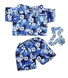 Stuffems Toy Shop Hawaiian Boy w/Flower Lei Teddy Bear Clothes Outfit Fits Most 14