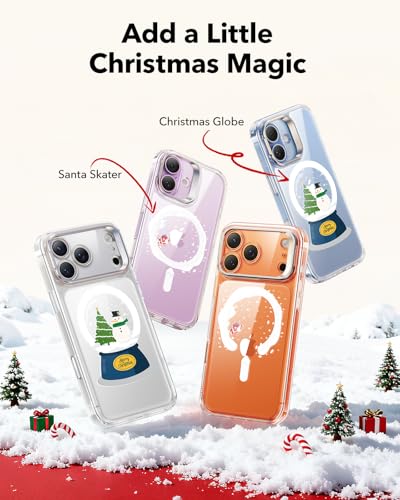 Image of ESR for iPhone 17 Pro Case with Stand, Camera Control Cover Compatible with MagSafe, Military-Grade Drop Protection Magnetic Phone Case for iPhone 17 Pro, Scratch-Resistant Back Cover,Santa Skater
