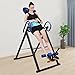 LOHISHILO Foldable Inversion Table with Gravity Hang Heavy Duty for Back Pain & Fitness, for Back Pain, Muscle Tension, Spasm, Herniated Discs, Sciatica, Degenerative Disc Disease (Blue)