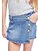 Girls 3-Button Asymemetric Skort is Both Stylish and Comfortable, Medium Blue, 10