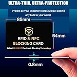 SaiTech IT 5 Pack RFID Blocking Card, One Card Protects Entire Wallet Purse, NFC Contactless Bank Debit Credit Card Protector ID ATM Guard Card Blocker–(Black) - Image 2