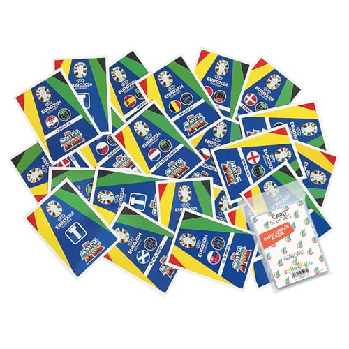 Bundle mit Match Attax UEFA Euro 2024 Germany - 100 Verschiedene zufällige Karten + Exklusive Collect-it Hüllen
