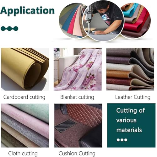 1100W/1200W Electric Fabric Cutting Machine - Vertical Knife Cutter for Leather, Fabric, Shoes & Bags - Professional Straight Blade Cutting Tool - 10in Heavy-Duty Design