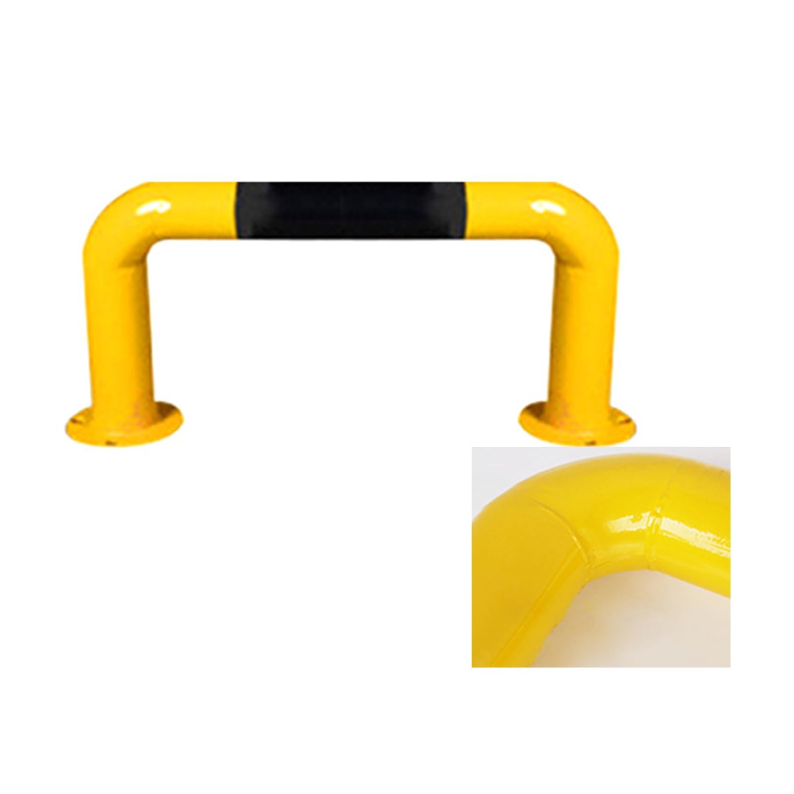HCZKIUJY U Shape Security Bollards, Heavy Duty U-Shaped Guardrail Collision Bar, Round Parking Post for Driveway Garage Parking Lot Protection (31.49 x 11.8inch)