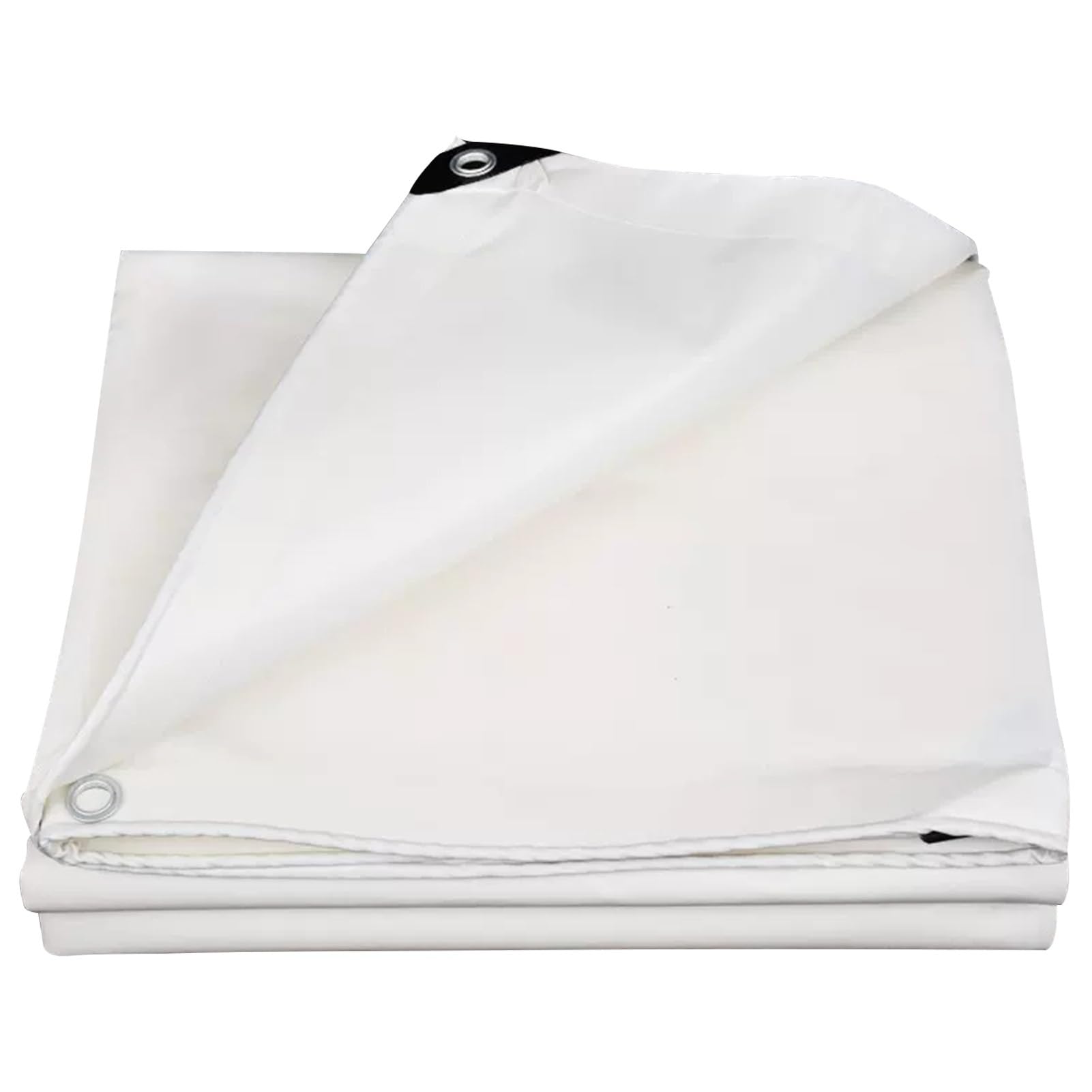 Lona Oxford blanca para muebles de jardín con ojales y lona de suelo exterior