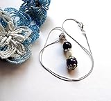  Pendentif collier améthyste, lapis lazuli et nacre - ethnique - artisanat Népal - idée cadeau femme