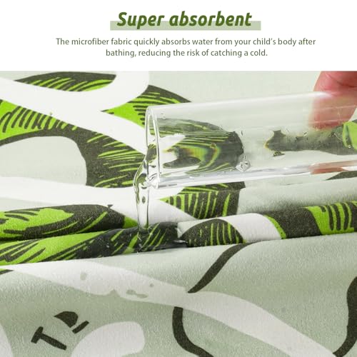 MOKANI Badeponcho Kinder mit Kapuze, Mikrofaser Handtuch Poncho füR MäDchen, Jungen, Weich & SaugfäHig Strandtuch Badetuch Badehandtuch füR für Badezimmer, Schwimmbad, Reisen (Kinderhöhe: 100-140 cm)
