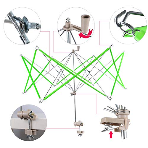 image for Yarn Ball Winder and Umbrella Swift Yarn Winder Including 100Pcs Croch