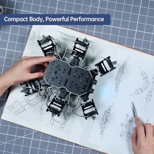 18DOF Hexapod Robot for Arduino Programming, Spider Walking Crawling Self-Balancing AI Vision Voice Control Obstacle Avoidance, STEM Education Open Source Robot with Tutorials, miniHexa Standard Kit - Image 4