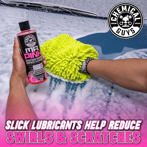 Image of Chemical Guys Mr. Pink Car Wash Soap - 16 oz Super Suds Foaming Car Wash Soap for Cannon, Blaster, or Bucket Washing - pH Balanced, Safe on Wax, Sealant, Ceramic, and Clear Coat Finishes