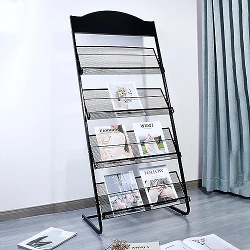 Porte-documents sur pied étagère à magazines A3 A4 4 niveaux - 2