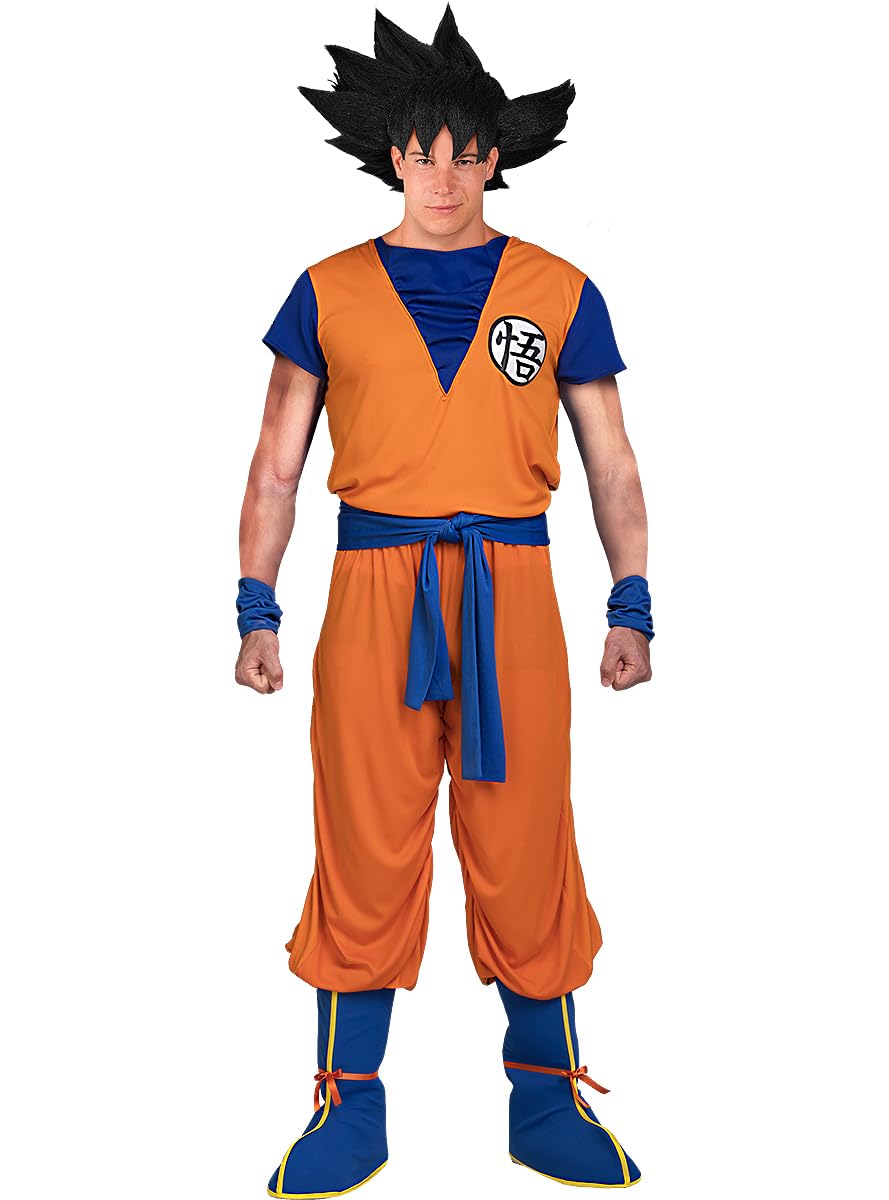 Funidelia | Disfraz de Goku Dragon Ball para hombre Son Goku, Bola de Dragón, Manga, disfraz de despedida de soltero - Disfraz para adultos y accesorios para Fiestas, Carnaval y Halloween - Naranja