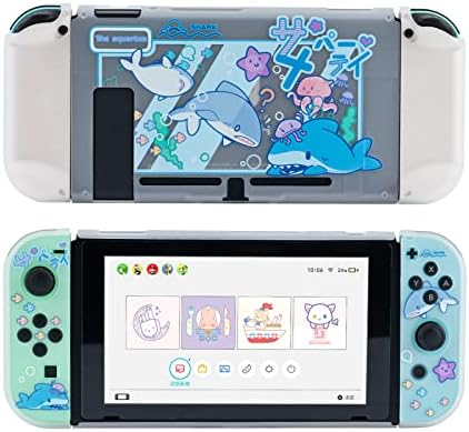 GeekShare Silicone Protective Shell Compatible with Switch Lite, Sweet Soft Ice Cream Cover Case for Switch Lite with 2 Thumb Grip Caps – Blue Mikko