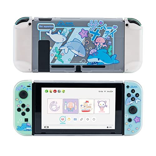 Coque Switch anti-rayures GeekShare Shark Party pour protéger la console