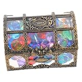 KOMBIUDA 向けシミュレーションアクリルジェム 宝 透明宝箱付き 素材 耐久性プール装飾 パーティー プレイ用