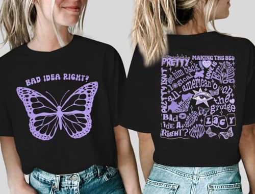 Bad Idea Right Shirts Women Vintage Album T Shirts Music Merch Tee Tops Concert Tour Shirts Funny Music Shirt3