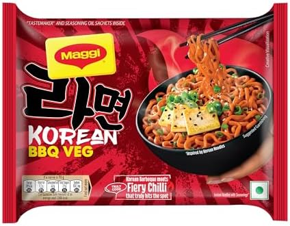 MAGGI Korean BBQ Veg Noodles, Easy To Cook Instant Noodles, 90g