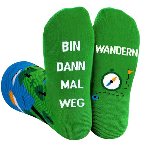 WAMIOKAGRO Wandern Geschenke für Männer Frauen, Wandern Zubehör, Lustige Socken, Männergeschenke Weihnachtsgeschenke für Männer Frauen Teenager Jungen Mädchen Kinder zu Geburtstag Weihnachten