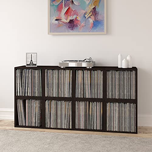 Way Basics 2 Pack 2-Shelf Cube Book Case, Vinyl Lp Record Album Storage (Tool-Free Assembly And Uniquely Crafted From Sustainable Non Toxic Zboard Paperboard) (Espresso) #TOP2