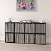 Way Basics Vintage Storage Blox Cube Organizer Shelf (Fits 65-70 Vinyl Records), Espresso