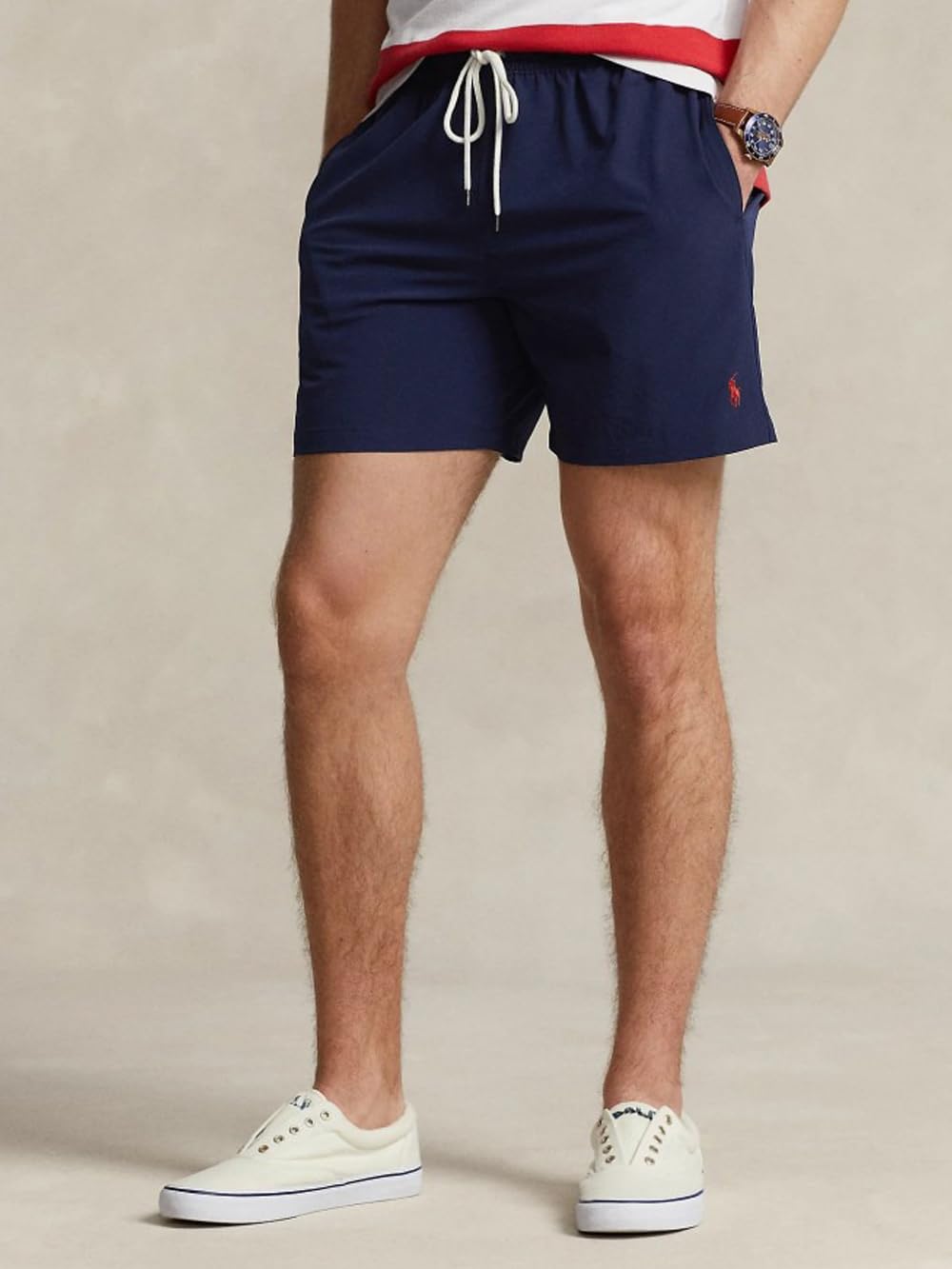 Ralph Lauren Costume da Bagno Uomo Navy Traveler Mid Trunk