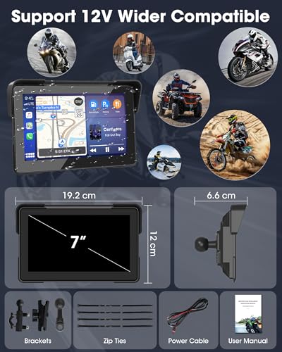Carplay Android Auto Moto GPS intelligent 7 pouces et assistant vocal