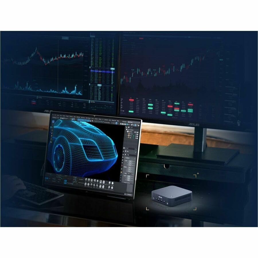 Image of ASUS ExpertCenter PN54 Barebone Mini PC with AMD RyzenTM AI 7 350 Processor, DDR5 RAM, Dual Storage Design, WiFi 7 & BT 5.4, Voice Command, Toolless Chassis Access, USB-C, Hardware TPM, & VESA Mount