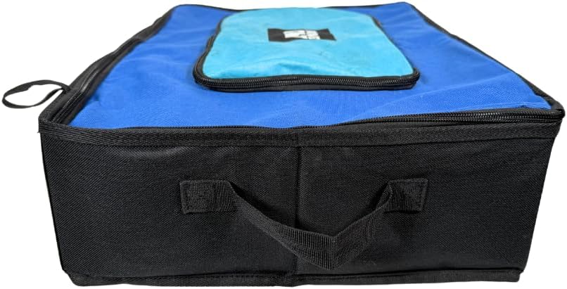 Travel Cat Collapsible Cat Litter Box for Small, Medium, Large Cats & Kittens - Easy Clean, Foldable with Zippered Cover, Extra Pocket & Side Handles