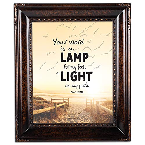 Cottage Garden Lamp And Light Burlwood Rope Trim 8 X 10 Table Top And Wall Photo Frame #TOP25