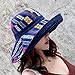 Produktbild Phy Doppelseitige unregelmäßige Muster Eimer Hut Frauen Sommer Baumwolle Atmungsaktive Freizeitkappen Outdoor Sports Casual Dome Cap, Marine
