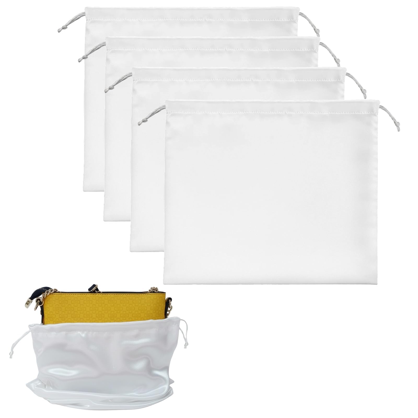 4PCS Dust Bags For Handbags, Silk Dust Cover Bag, Storage Bag, 30x40cm Dustproof Storage Solution for Luxury Bags, Shoes, and Accessories, Breathable Fabric for Long-Term Protection