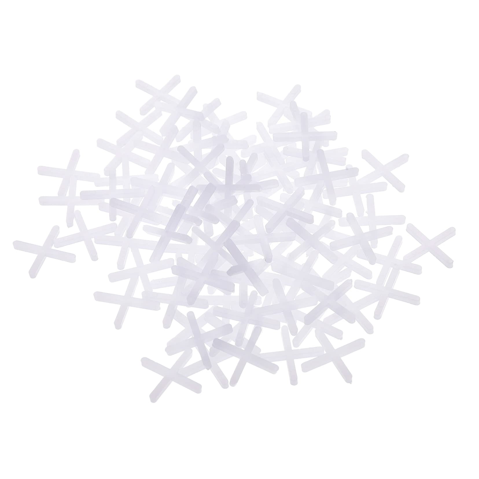 Hemobllo 10000 Croisillons Blancs en Pe pour Carrelage, Forme Croix, Entretoises de Positionnement pour Joints Réguliers, Pose Murale