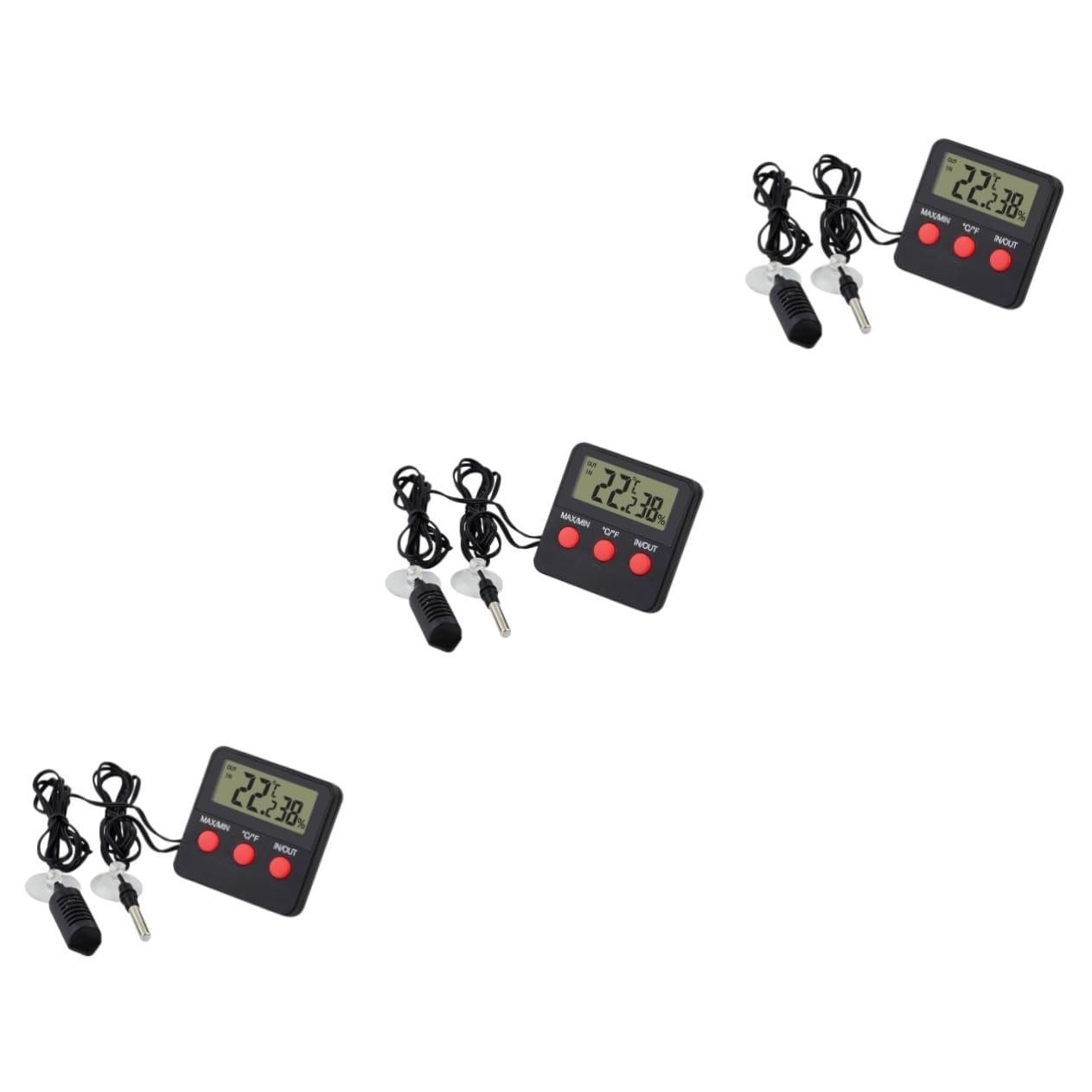 BESPORTBLE 3 Ensembles thermomètre pour reptiles hygromètre pour animaux de compagnie mini-hygromètre thermomètre intérieur digital pour reptiles lézard