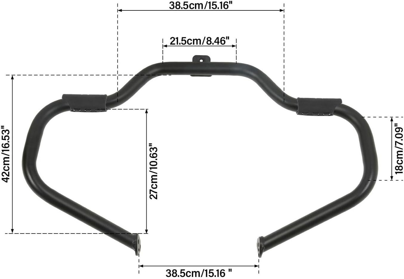 Engine Guard Highway Crash Bar Aluminum Black