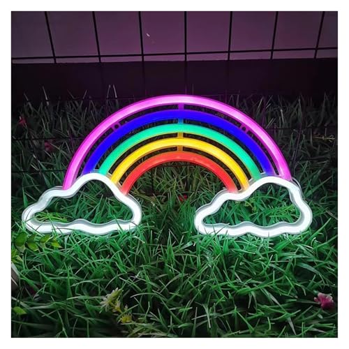 Enseigne lumineuse néon arc-en-ciel veilleuse murale chambre à coucher et déco salon