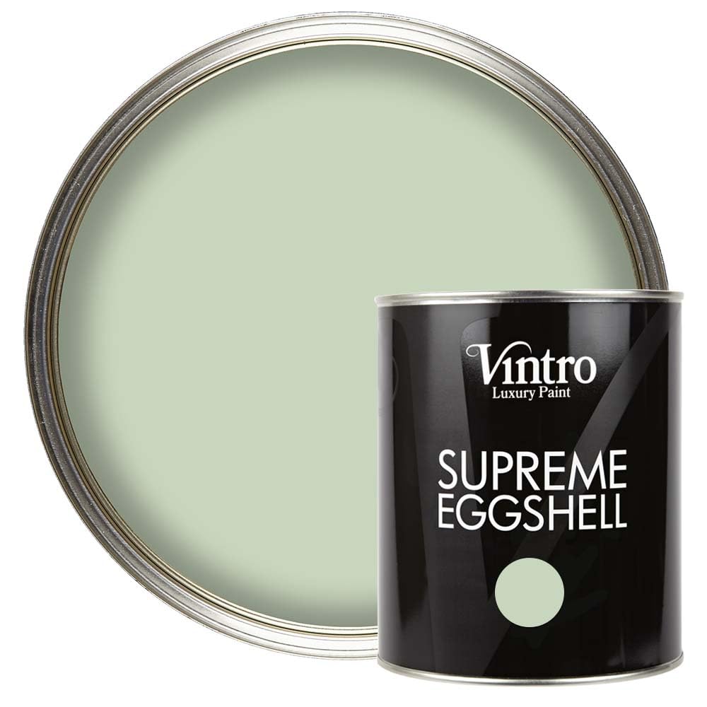 Vintro Paint Verdant Eggshell Paint 1L - Green - Durable Satin Finish - Washable - Interior/Exterior Use