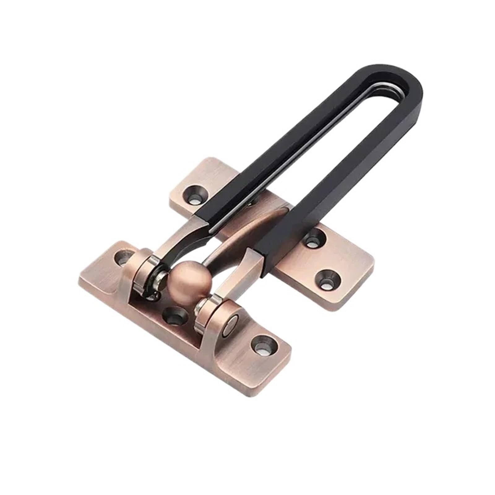 Swing Bar Door Lock 3pcs Insurance Door Bolt Anti-Theft Buckle Chain Stainless Safety Bedroom Hotel(Red-Rubber)