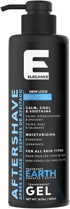 Loção pós-barba E Elegance Earth Blue, 500 mL