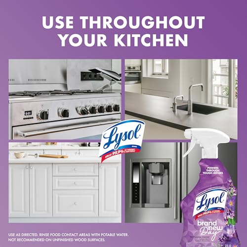 Image of Lysol All Purpose Cleaner Spray, Multi-Purpose Disinfecting Spray, Kitchen & Bathroom Cleaner, Lavender & Cotton Blossom Scent, 32 Fl Oz