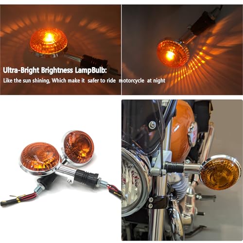 Image of 2Pcs Motorcycle Turn Signal Lights Compatible with Yamaha XV400