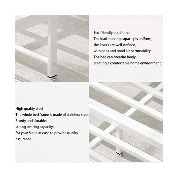 Household Products Folding Bed Easy Storage Bed Frames Rental Room Metal Bed Frame Modern and Simple Single Double Bed High Temperature Resistant Breathable Not Easy to Rust Clear and Bright Easy t - Image 4