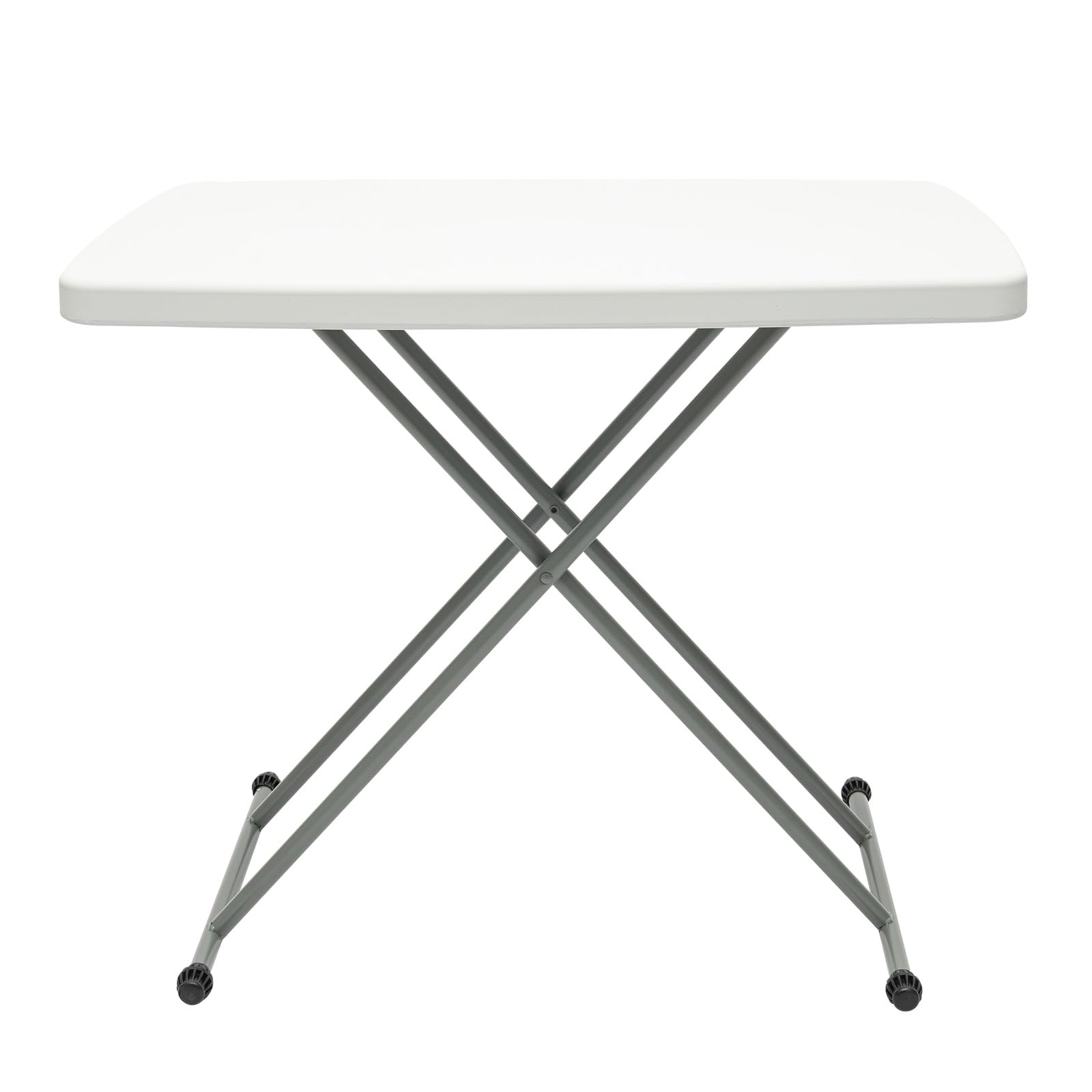 Height-Adjustable Folding Laptop Table,Portable Foldable TV/Coffee/Writing Table Tray,Easy Assembly Spaces-Saving Computer Desk for Home Office/Bedroom/Dorm,Max. Load 50kg/110lbs(White, 30.3